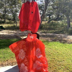 FANWEAR - 2pc lot OHIO STATE BUCKEYES Windbreaker jack & rain poncho gear